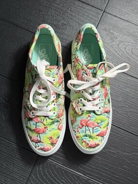 Vans Authentic Flamingo Womens Size 8 Mint Green Sneakers